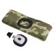 Cinta con linterna frontal 180 lm, recargable, USB, talla única, algodón/PE, camuflaje