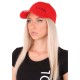Gorra con luz LED B-CAP 25lm, recargable, USB, talla única, rojo