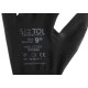 Guantes de trabajo de poliéster semibañados en PU GLOVE PE-PU 9, negros, talla 9