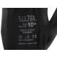 Guantes de trabajo de poliéster recubiertos parcialmente en PU GLOVE PE-PU 10, negros, talla 10\