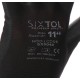Guantes de trabajo de poliéster parcialmente recubiertos de poliuretano GLOVE PE-PU 11, negros, tall