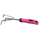 Cultivador manual GARDEN PINK ONE, acero inoxidable, 28cm