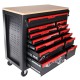 Carro de taller con herramientas MECHANIC TROLLEY TITAN 1559, 13 cajones, 1559 piezas de herramienta