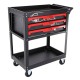 Carro de taller con herramientas MECHANIC TROLLEY JASON 80, 3 cajones, 1 estante, 80 piezas de herra