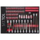 Carro de taller para herramientas MECHANIC TROLLEY KEVIN RED 182, 7 cajones, 182 piezas de herramien