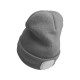 Gorro con linterna frontal 180 lm, recargable, USB, talla única, algodón/PE, gris claro