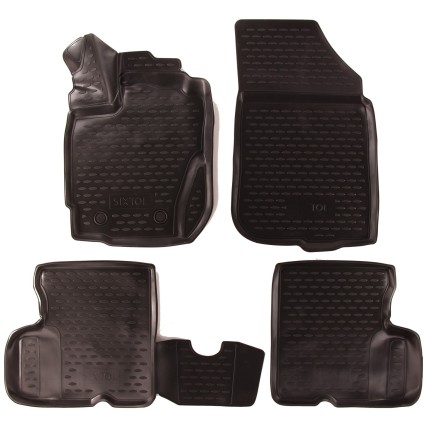 Alfombrillas de goma 3D RENAULT Duster, 2015->, con palanca de apertura del depósito a distancia