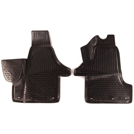 Alfombrillas de goma 3D VOLKSWAGEN Transporter (T6), 2015->, FURGONETA, (Europa), 2 uds.