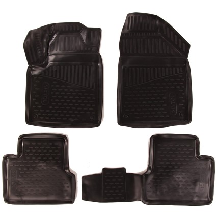 Alfombrillas de goma 3D para Jeep Cherokee (2016-2019), SUV, EE. UU.