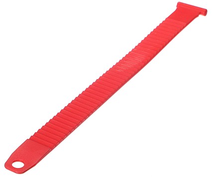 Correa de sujeción para portabicicletas para enganche, longitud 27 cm, roja - repuesto