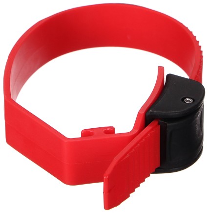 Correa de cierre rápido para portabicicletas de enganche, longitud 38 cm, roja - pieza de recambio