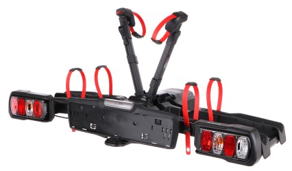 Portabicicletas para enganche E-BIKE 2 PREMIUM - 2 bicicletas eléctricas, capacidad 60 kg, plegable