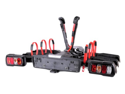 Portabicicletas para enganche E-BIKE 3 PREMIUM - 3 bicicletas eléctricas, capacidad 60 kg, plegable