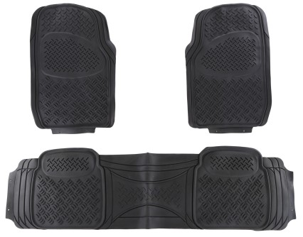 Alfombrillas universales de goma para coche CAR MAT UNI SET 2, completo, 3 uds.