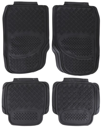 Alfombrillas universales de goma para coche CAR MAT UNI SET 3, completo, 4 uds.
