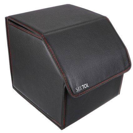 Organizador de maletero de coche CAR COMPACT LEATHER S, 1 compartimento, plegable, con tapa