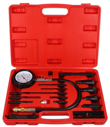 Juego para probar la compresión de motores diésel MECHANIC ENGINE TESTER 19, 0-70 bar, 19 piezas