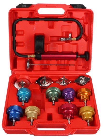 Juego para probar el sistema de refrigeración MECHANIC COOLING TESTER 14, 0-2,5bar, 14 piezas