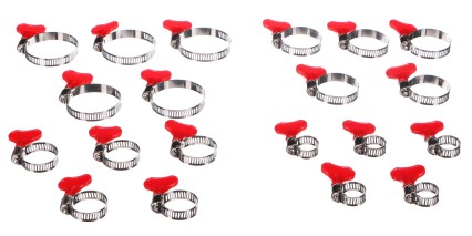 Abrazadera de manguera con mariposa MECHANIC CONNECT SET 20, 10-44mm, 20 uds