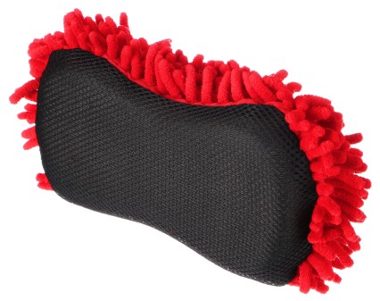Esponja para lavado de coche CAR DETAILING WASH 1, 24 x 12,5 x 6 cm, negro-rojo