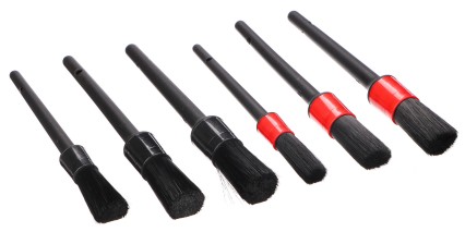 Juego de cepillos de precisión para limpiar el coche CAR DETAILING BRUSH 6, 6 piezas
