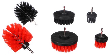 Juego de cepillos para taladro para limpieza del coche CAR DETAILING DRILL BRUSH 6, 6 piezas