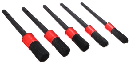 Juego de 5 cepillos de precisión suaves para limpieza del coche CAR DETAILING BRUSH 5 SOFT, 5 piezas