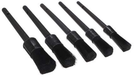Juego de 5 cepillos de precisión duros para limpieza del coche CAR DETAILING BRUSH 5 HARD, 5 piezas