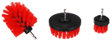 Juego de cepillos para taladro para limpieza de coche CAR DETAILING DRILL BRUSH 3 MEDIUM, 3 piezas