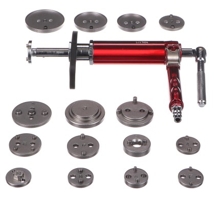 Compresor neumático para pistones de freno MECHANIC BRAKE SET PNEU 16, juego de 16 piezas