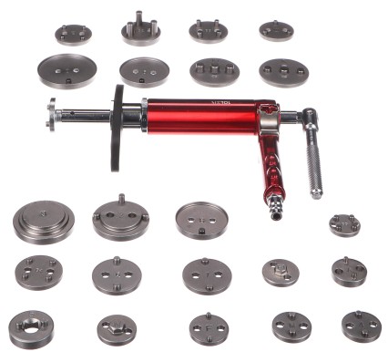 Compresor neumático para pistones de freno MECHANIC BRAKE SET PNEU 23, juego de 23 piezas