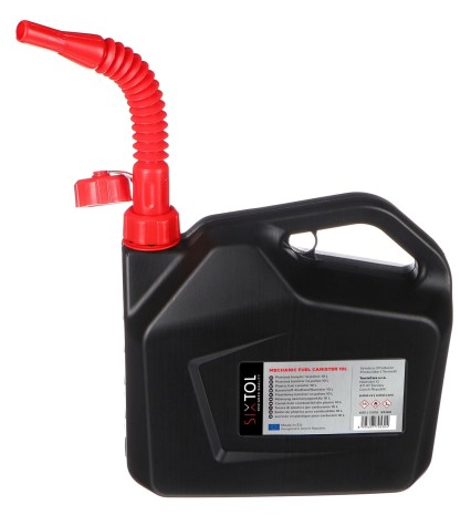 Bidón de plástico para combustible mecánico, 10 l, color negro