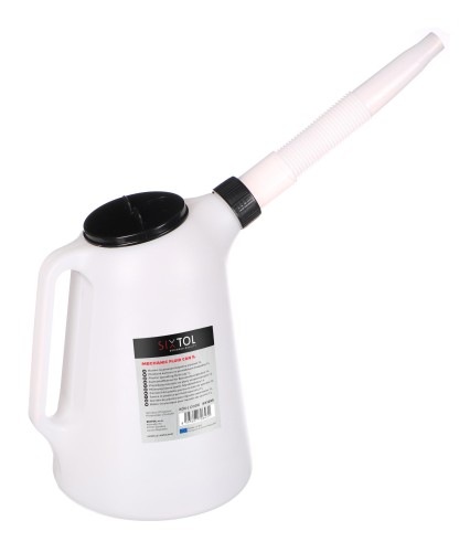 Bidón de plástico para fluidos de operación. Bidón de fluido mecánico de 1 litro.