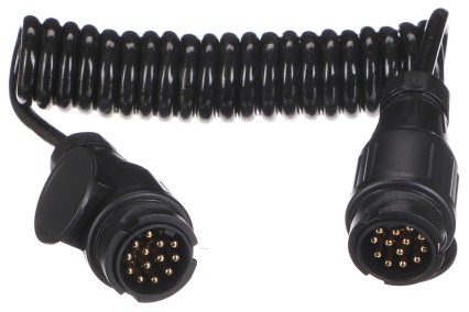 Cable espiral de conexión para la clavija del enganche TRAILER CABLE 4, 13-13 pines, 3 m