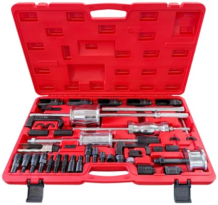Juego para extracción de inyectores con martillo de retorno MECHANIC PULLER SET 2, 40 piezas