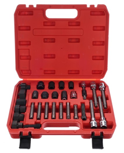 Juego para montaje y desmontaje de poleas del alternador MECHANIC PULLEY SET 4, 30 piezas