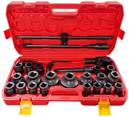 Juego de vasos MECHANIC WRENCH SET 3, de uso intensivo, 26 piezas