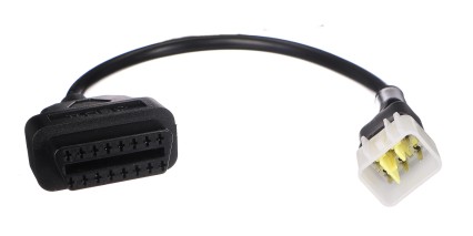 Adaptador OBD-II de 6 pines para motocicletas Delphi MECHANIC CABLE 12
