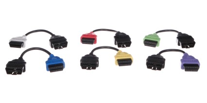 Juego completo de adaptadores OBD-II FiatECUScan para turismos MECHANIC CABLE SET 3, 6 unidades