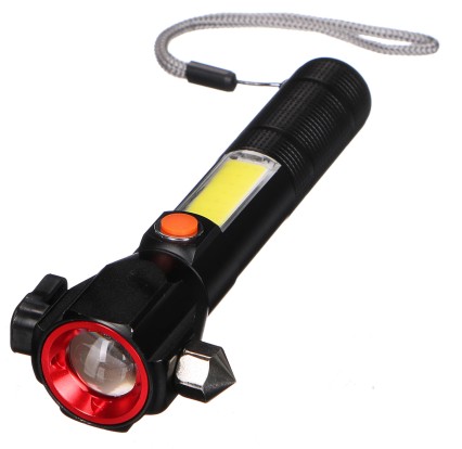 Lámpara de seguridad para coche con imán LÁMPARA DE SEGURIDAD PARA COCHE, 300 lm, LED COB, USB
