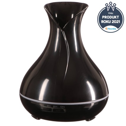 Difusor de aroma Vulcan negro brillante 350 ml