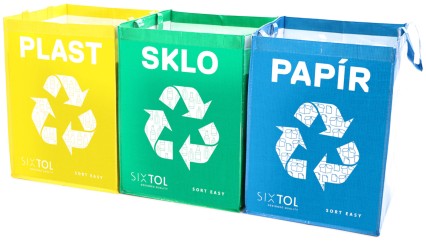Bolsas para reciclaje SORT EASY 3 BASIC, 30x30x40 cm, 3 x 36 l, 3 uds
