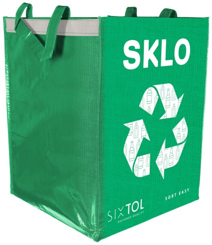 Bolsa para residuos reciclables SORT EASY GLASS, 30x30x40cm, 36l