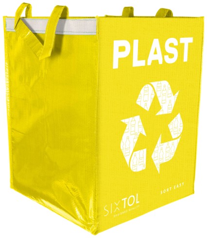 Bolsa para clasificación de residuos SORT EASY PLASTIC, 30x30x40 cm