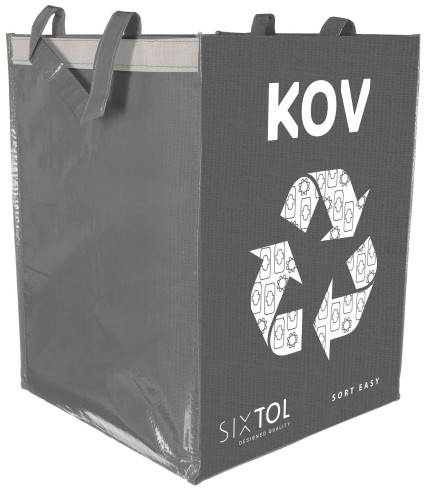 Bolsa para residuos reciclables SORT EASY METAL, 30x30x40cm, 36l