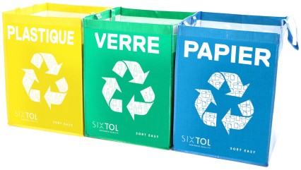 Bolsas para reciclaje SORT EASY 3 BASIC FR, 30x30x40 cm, 3 x 36 l, 3 uds
