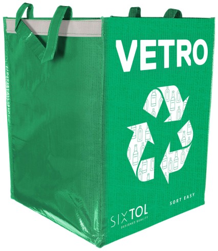 Bolsa para reciclaje SORT EASY VETRO IT, 30x30x40 cm, 36 l
