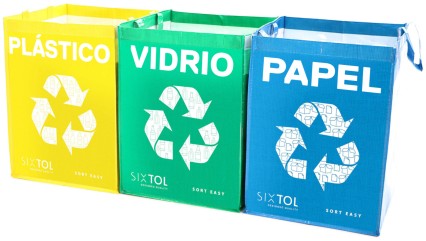 Bolsas para reciclaje SORT EASY 3 BASIC ES, 30x30x40 cm, 3 x 36 l, 3 unidades
