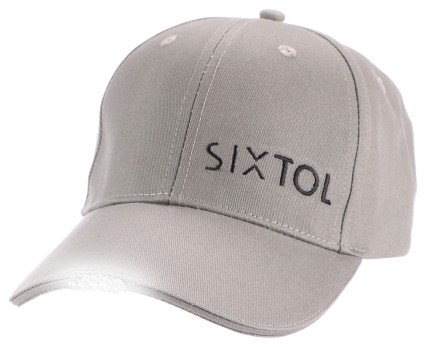 Gorra con luz LED B-CAP 25lm, recargable, USB, talla única, gris