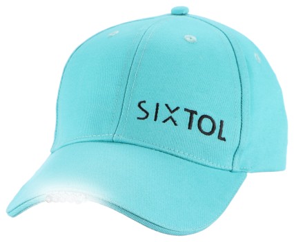 Gorra con luz LED B-CAP 25lm, recargable, USB, talla universal, turquesa